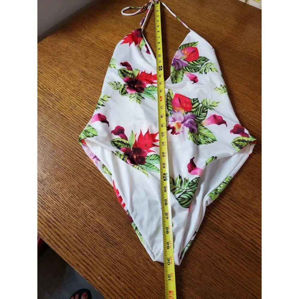 Privacy Please One Piece Swimsuit‎ Eloise Plunge Womens Large Floral REVOLVE